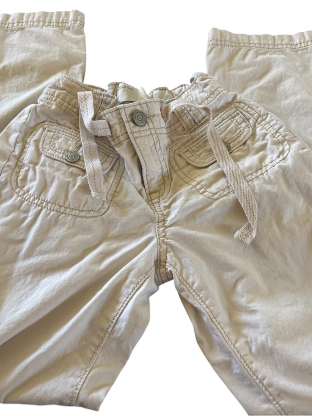 Old Navy Cream Drawstring Cargo Pants for Kids